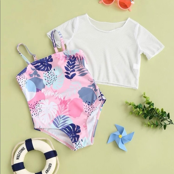 SIZE 100 (3-4Y) Toddler Girls Bathing Suit - Picture 1 of 7